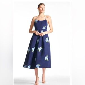 NWT Sachin and Babi Audra Hydrangea Dress Sz 8 Hemmed to Size 4